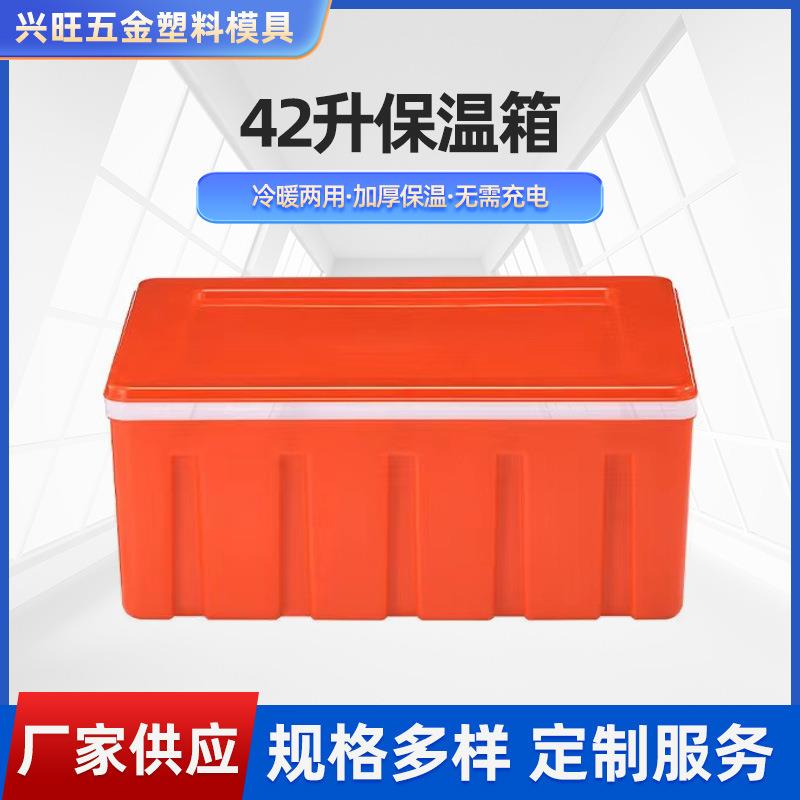 现货42升保温箱外卖冷链运输送餐车载塑料社区生鲜蔬果配送保温箱