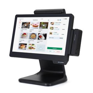 酒店收银管理系统便利店铝合金一体式收银机超市双屏触摸显示收银