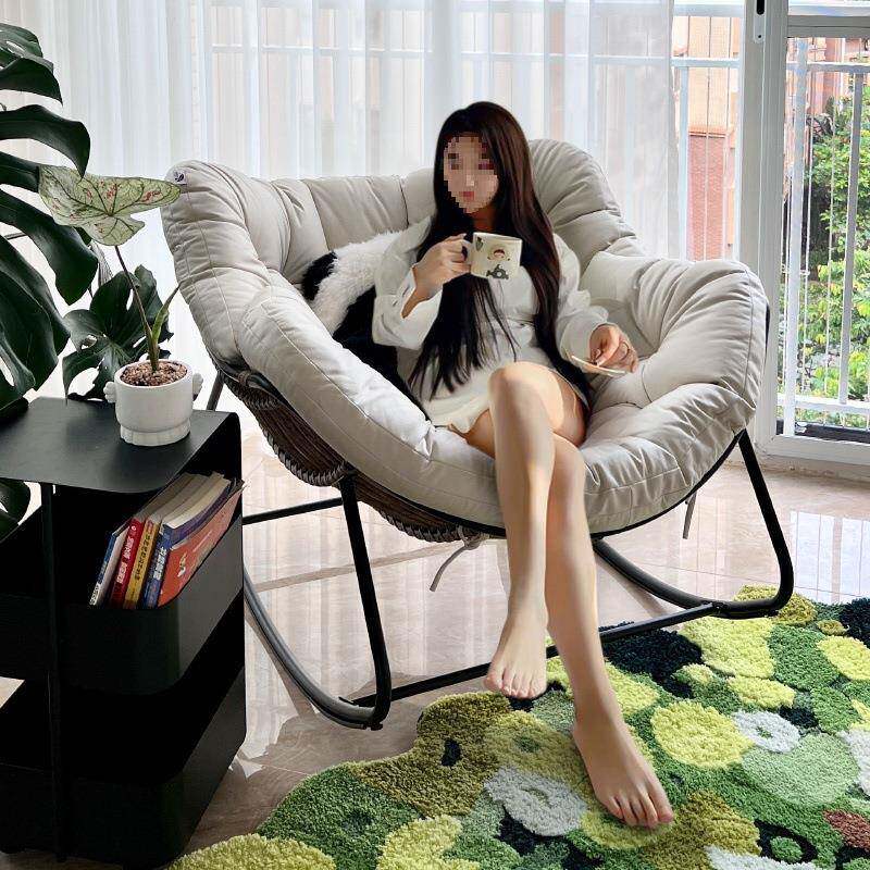 成人躺椅单人摇椅沙发客厅逍遥椅家用懒人摇可阳台睡可躺休闲藤椅