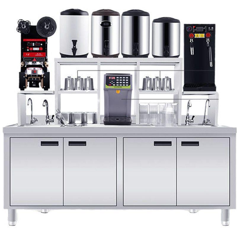 奶茶店设备全套小型工作台家用水吧台操作台奶茶店专用工具