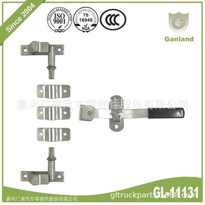 GL-11131铸造锁头锁座铁镀锌四分门锁物流车厢式锁具天地长杆锁