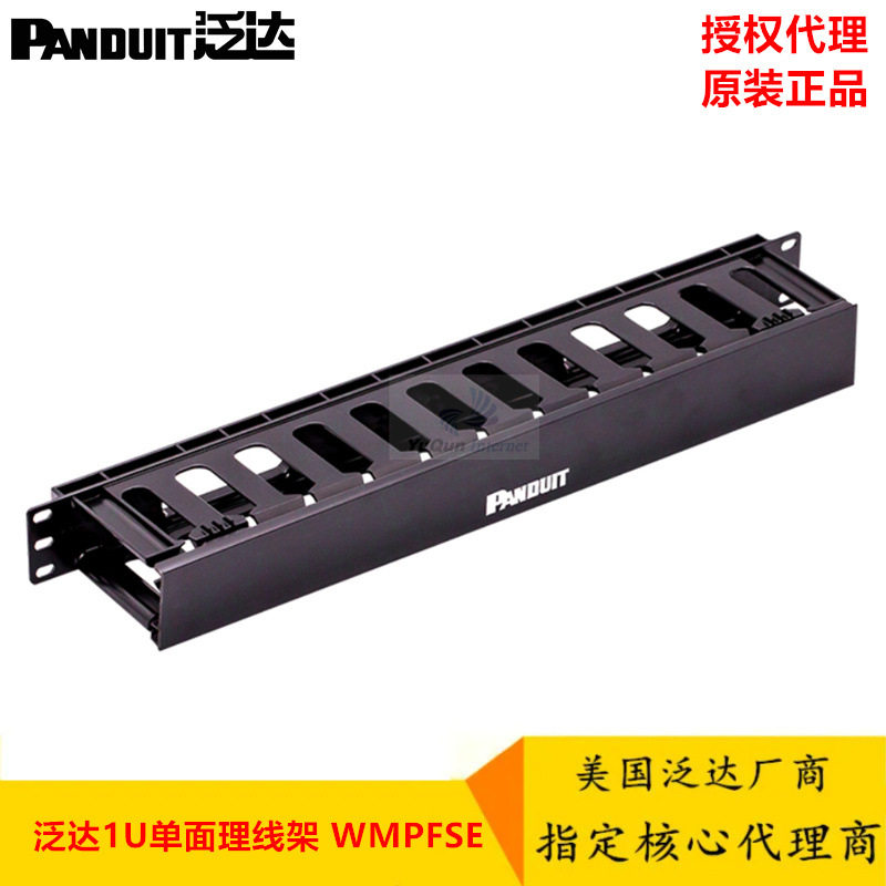 PANDUIT泛达理线架WMPFSE1U单面理线架泛达配线架1U理线架