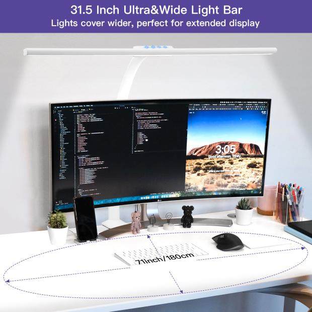 高亮屏幕长臂阅读学生护眼台灯24瓦触摸办公绘图学习维修表LED灯