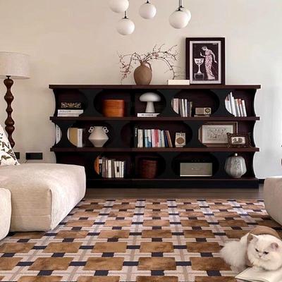 厅中客古简风柜子复古多DJE约收纳玄关书柜客厅展示置物柜落地书