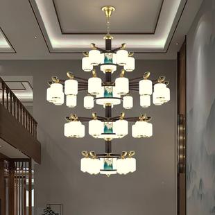 楼965中空仿古吊灯6 乌檀木厅全铜餐灯别墅式 新厅款 复客吊灯新中式