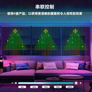 跨智境能rgb幻彩窗帘灯室灯内装饰围自63070氛定义点控皮线灯led