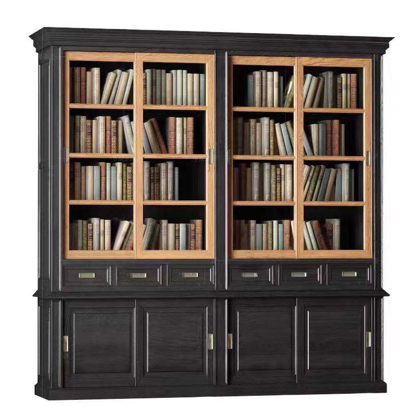 法式乡村复古实木四门书柜书橱美式橡木推拉移门办公展示柜餐边柜,玩具/童车/益智/积木/模型,垂直悬浮玩具,淘宝优惠券,粉丝福利购,淘宝优惠卷