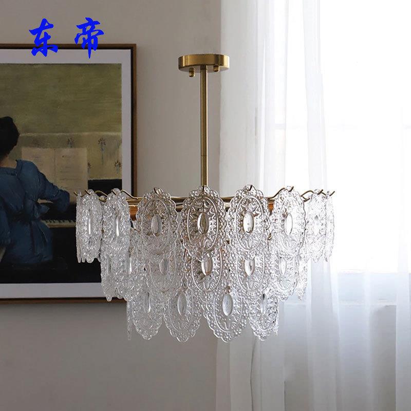 式灯具中LP-24古法复古玻璃吊灯美式法客式艺术卧室餐厅厅轻奢灯
