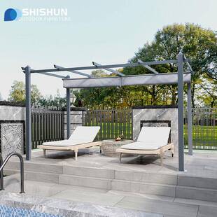 庭院遮阳凉棚室外棚合家户外铝金别墅花园楼顶具棚82337子民宿酒