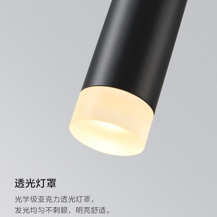 梯现代极简餐厅吊灯ML2022-6创意个性设计寓师公别墅楼灯黑色高端