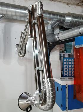 不锈关节刚性BSX吸气臂万向吸气臂外钢置骨架外吸钢气臂不锈抽排