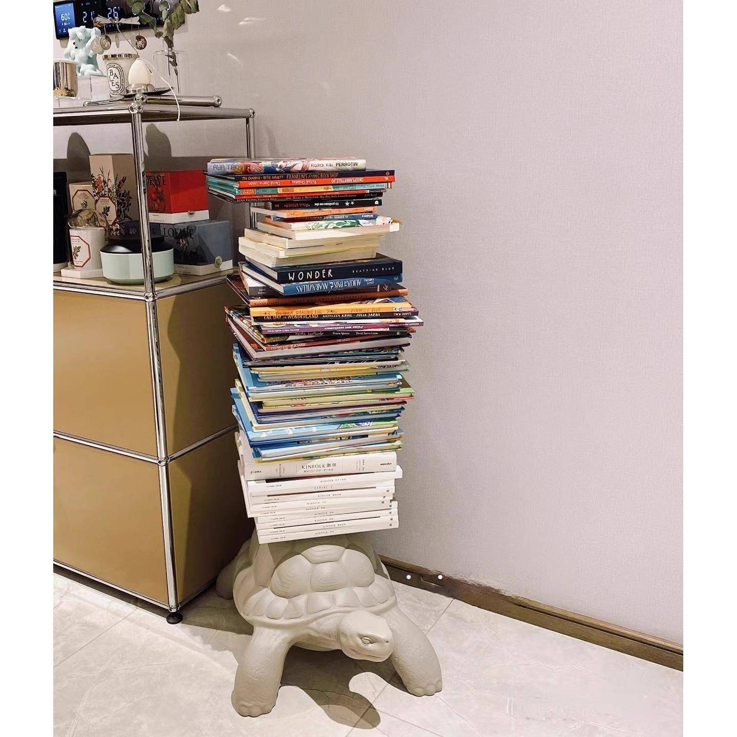 古乌龟创意儿书架/现代DQV时中尚客厅设计师艺术感杂志架书童小柜