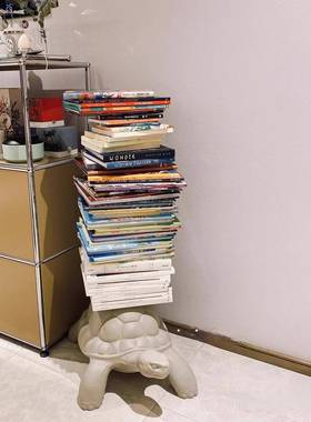 古乌龟创意儿书架/现代DQV时中尚客厅设计师艺术感杂志架书童小柜