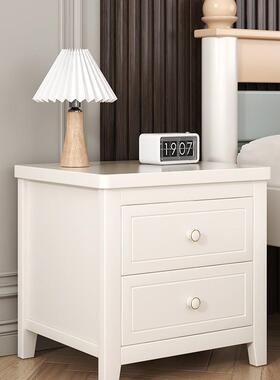 床头柜实木简约现代色蓝色小户型窄柜卧室童拼储物07#儿床边柜C40