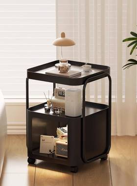 奶LM202508室油风铁艺床头柜用卧小家型床边置物架客厅移动沙发边