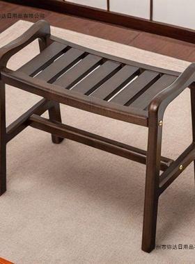 洗澡实凳木洗澡浴室矮凳子凳坐凳生间扶手孕妇老人防滑老人AAI可