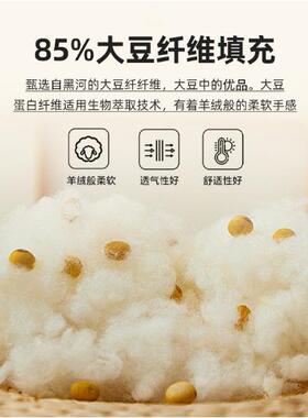 85%黑河豆纤维被全暖棉提花大被芯夏被棉BKB春秋被加厚被子纯保冬