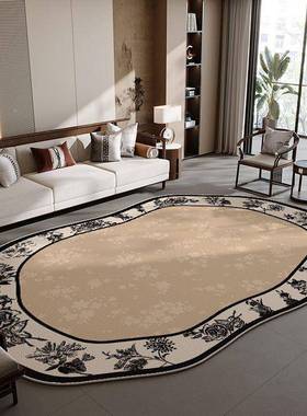 2025新款水圈绒客厅复古卧室pxx10030则地毯茶几发不规沙异型地垫
