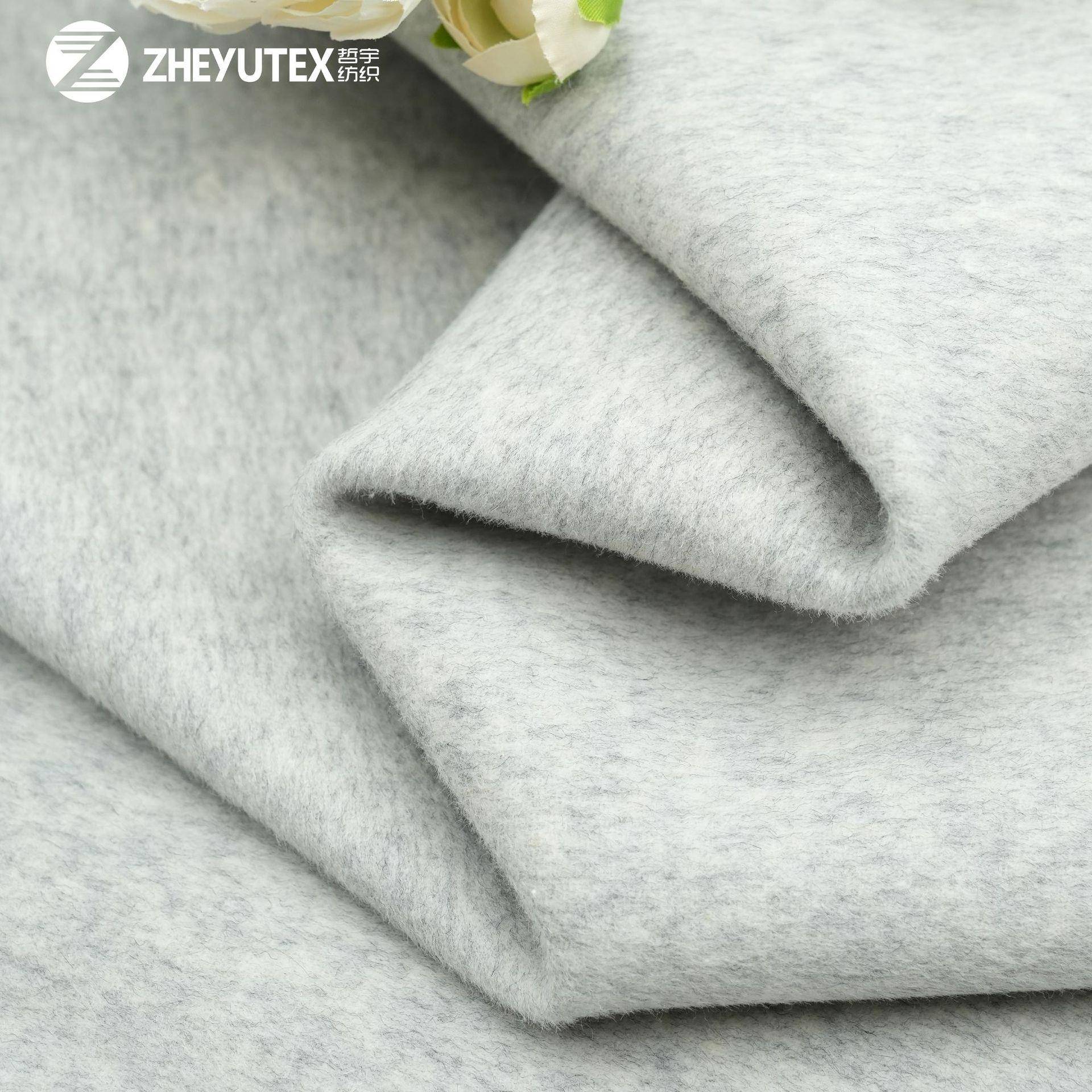 70羊KTA源0毛混色多色双面顺毛衣呢1839厂家头销售大现货面料