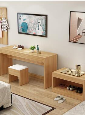 新款简约书桌公RYK寓酒店标间馆可订酒店电视家柜李柜组合具宾行