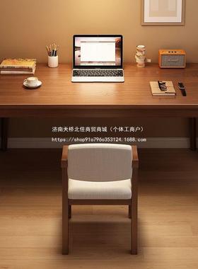 电脑桌书WJZ桌书架一桌家成人简易公办桌实木体腿卧室学生学习桌