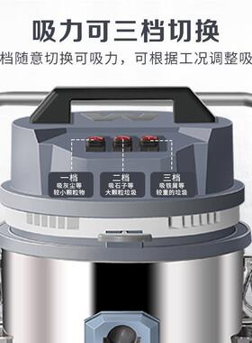 德尔干湿两用吸尘器X3-078P工厂W移威动式粉尘颗粒吸尘机推吸OLZ