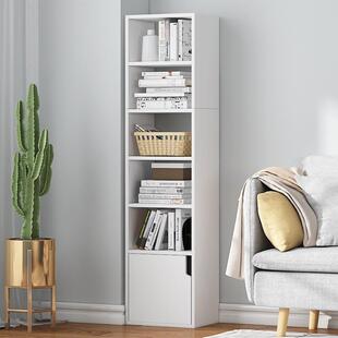 超家窄书柜书架落简约客厅小收纳柜子用置物柜带门夹缝储01地物型