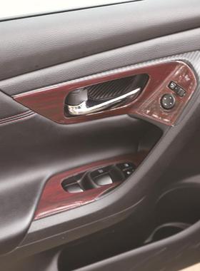 13-8关款天籁控1内门碗中饰条碳纤维内饰改QLJ装汽车玻璃升降开桃