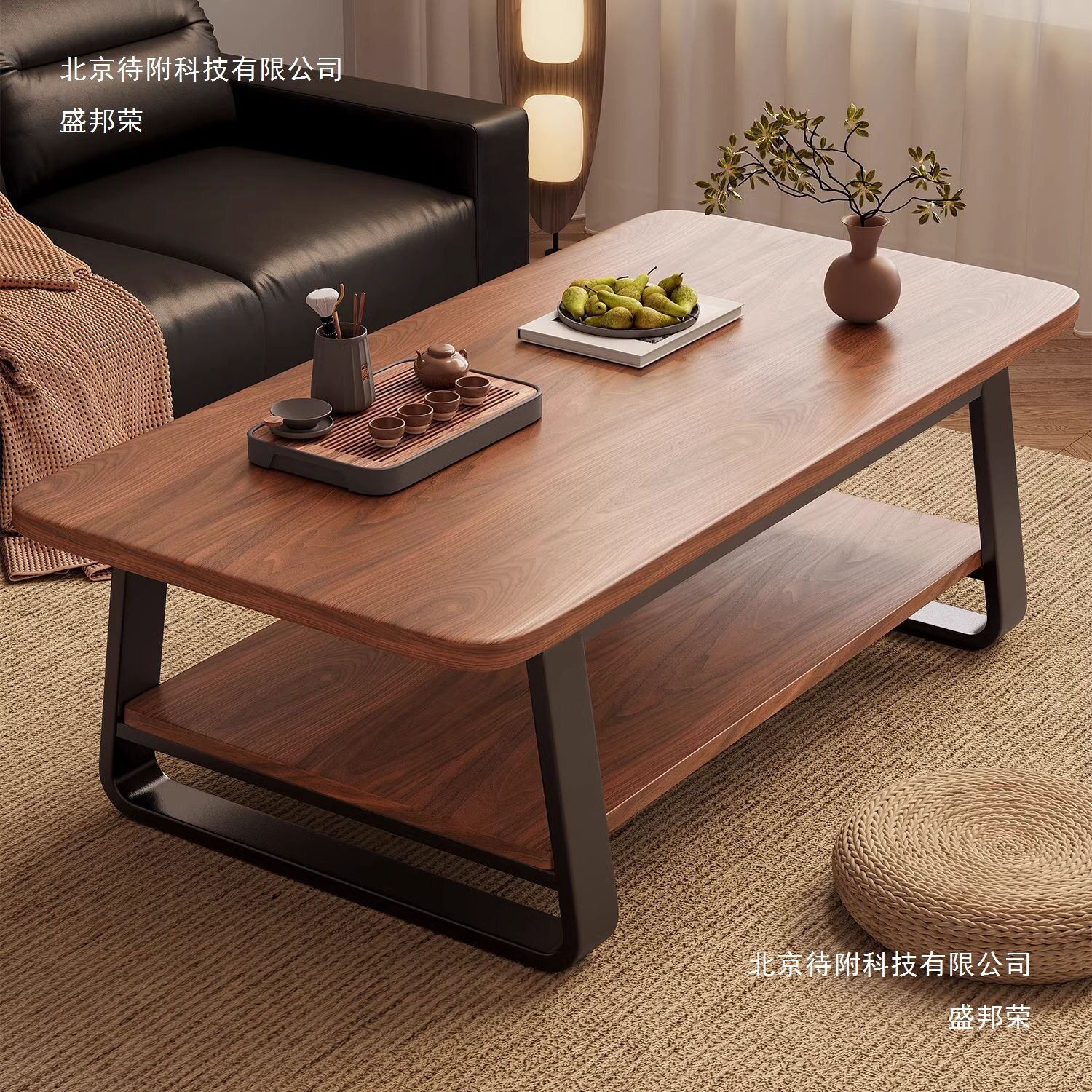 茶几客厅简易家用小户型2024新款简约办公室茶桌出租屋双层小桌子