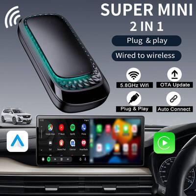 跨境热销无线Carplay有线转无线盒换子卧A23插隐藏安装cralife转