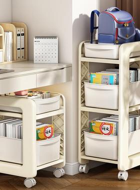 5Y置ALRE1优勤书包物架可动小推车落地多层桌移下桌书本收纳边书