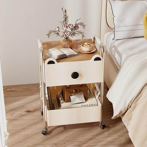 奶风意床床头柜置物架2创025新款儿童头桌代替品CTG1011储物柜油