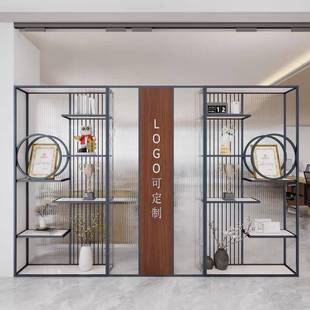 断办公室屏公室隔公司前台log办o形象墙奖置牌展示物架玄关柜入户