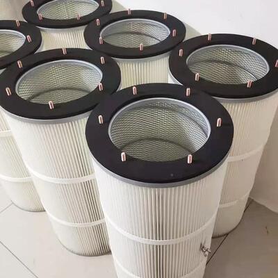 厂家生产六尘螺柱覆膜阻粉燃滤芯工备业过滤设覆膜DXM除尘滤筒