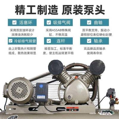 真石漆工压机喷压漆高压空空气缩机220大型小型默认项式气泵38业0