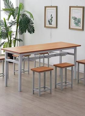 不ZMY锈分体餐桌公司学生食馆饭堂快餐店4人钢6人面挂凳餐桌堂组