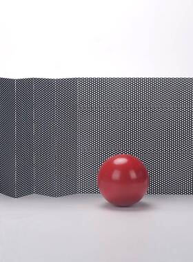 简约现代客黑色金属折网面摆RJS件叠红色球售楼玄关处厅茶几软装