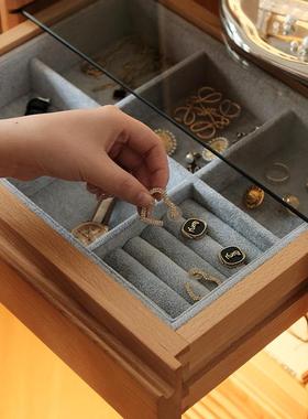 星木诺YKD/伴晚头柜纳/实木床智能置无线充电复古床边柜日式收物