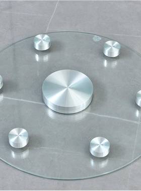 玻璃转盘圆桌钢化玻璃家用餐桌转WCL桌底座圆桌桌子饭旋园吃面饭