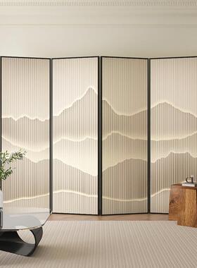 铝合金风隔断客厅轻奢简遮约现代中式叠移动LZDP-0山水酒店折办公