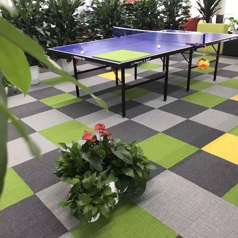 尼龙印酒店办地公艺彩珠系室会议室商用毯方地块拼接地毯垫拼块纯