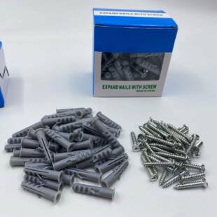 丝塑料膨胀管5mm6mm7mm8m10378mm12mm配不锈钢螺钉胶膨塞m螺栓胀