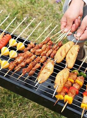 小不钢烧烤烤炉家用折叠便携式型炉烤肉架网锈户外QGL炉子木炭架