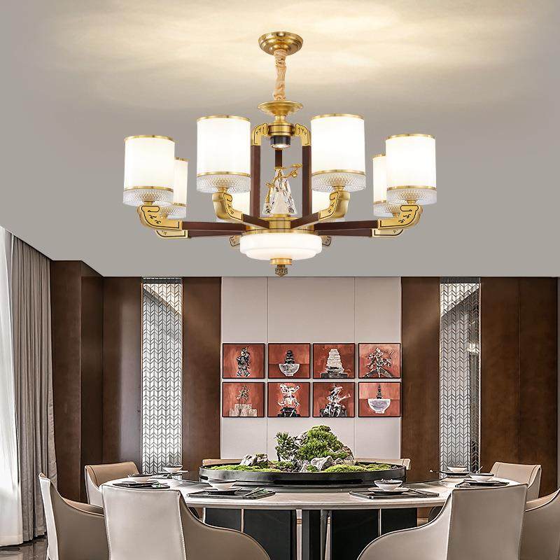 全铜新中厅式客733厅主灯实中国风大厅气别墅大餐卧室吊灯中山灯,家装灯饰光源,智能吊灯,淘宝优惠券,粉丝福利购,淘宝优惠卷