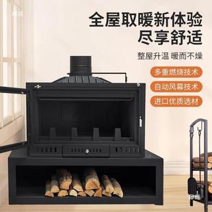 壁入别墅客厅嵌式 炉真火731燃木柴真火壁炉民宿壁取暖炉家用烧木
