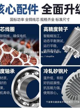 国标单相动机220V大功34249率15/.8/3.0/5.5.电机电小1型两相电动