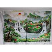 画厂家生苏绣777手工刺绣客厅产装 饰山水画风景未装 裱绣片