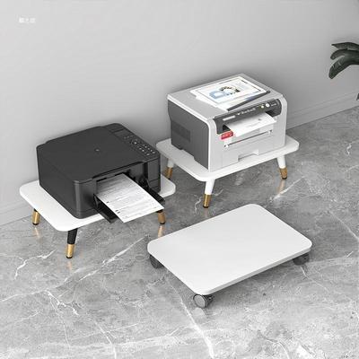2I实木桌下打印机置物架主机托架办公室扫地机花盆空气净化器支架