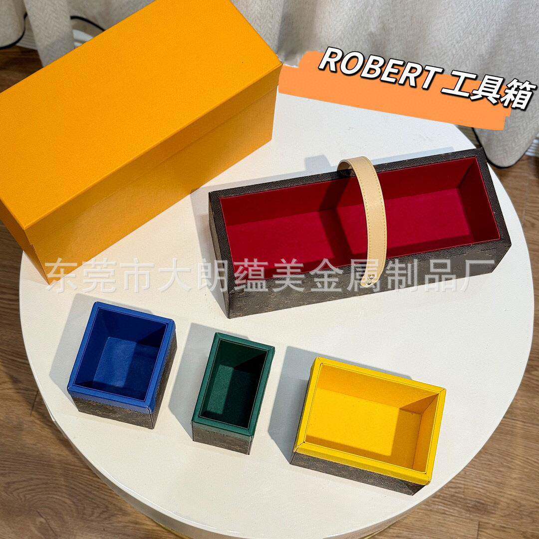 皮革工具收纳箱大容量收纳看货盘展示道具珠宝首饰盘拉丝托盘