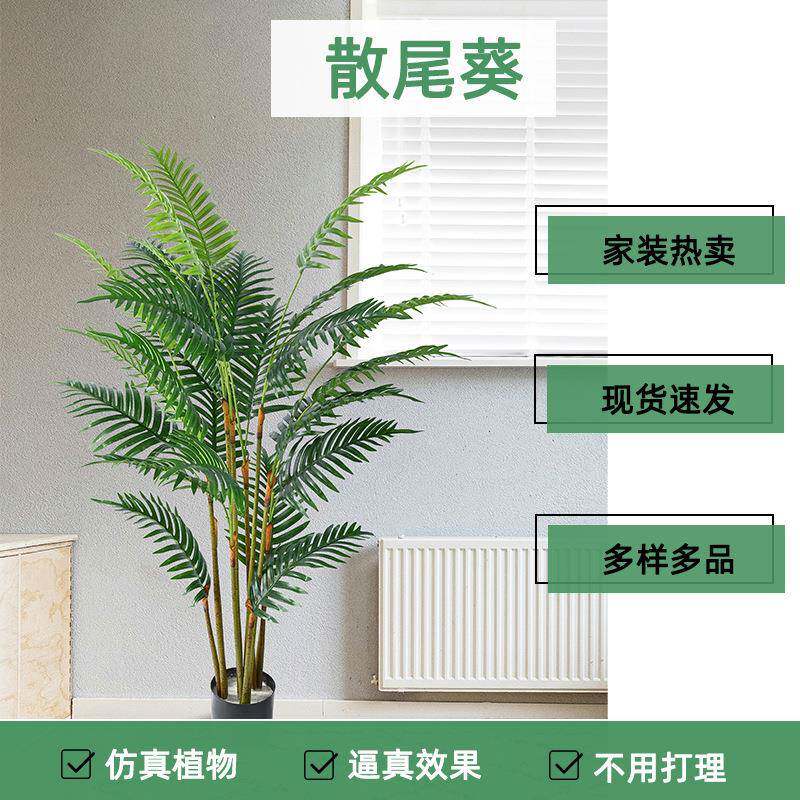 仿生绿植散尾葵盆栽大型落地室内客厅装饰装饰凤尾葵仿真树